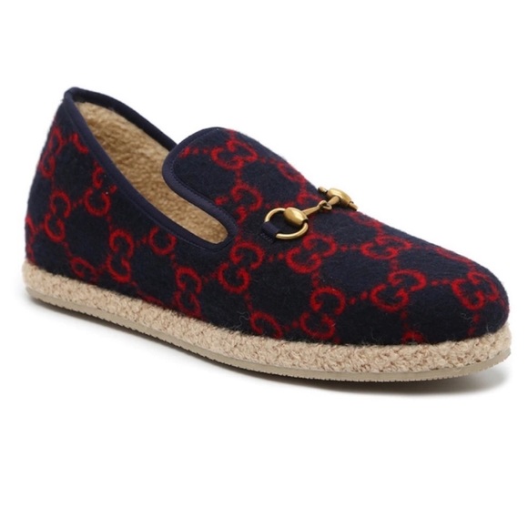 Gucci Fria Merino Wool Horsebit GG Loafer Blue Red
size 37 - Picture 11 of 11